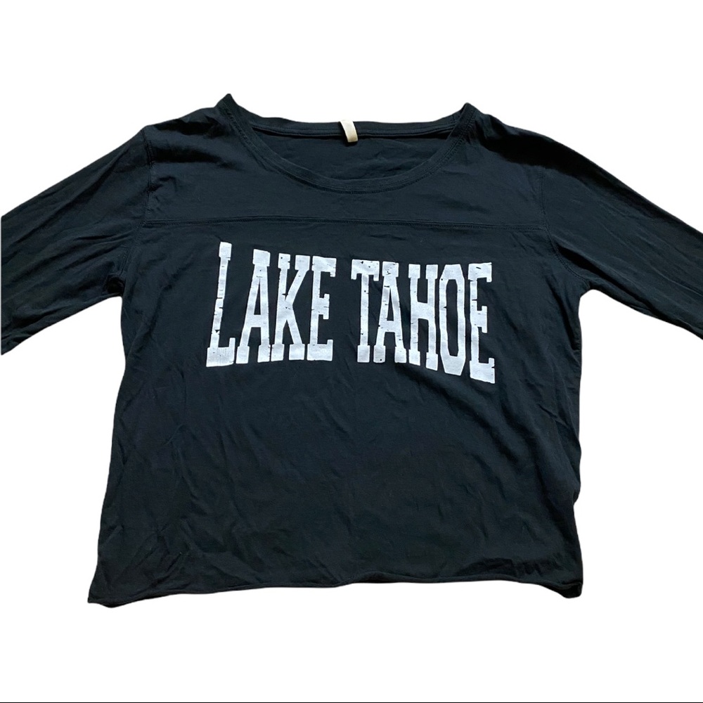 Lake Tahoe Women Top Long Sleeves - Stretchable Great Quality Graphic Tee Size S